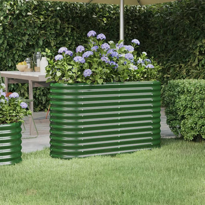 Jardinera Arriate Acero Galvanizado Verde 114x40x68 Cm_1