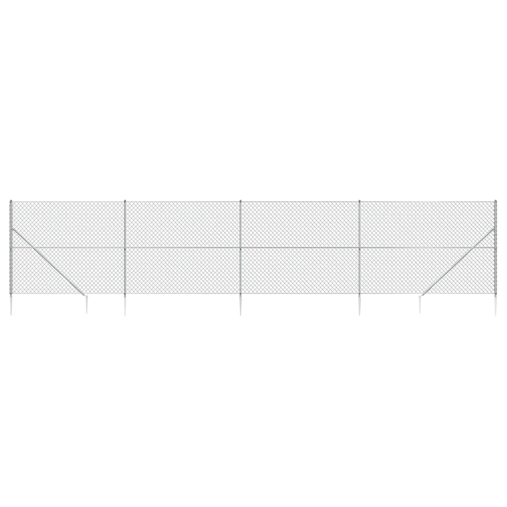 Cerca De Alambre Con Pinchos De Anclaje Plateado 2,2x10 M / Vetonek_1