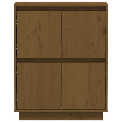 Aparador De Madera Maciza De Pino Marrón Miel 60x34x75 Cm / Vetonek_1