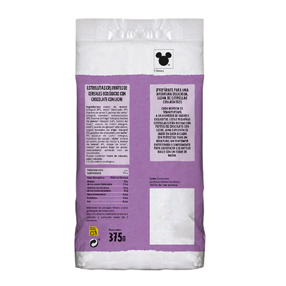 Estrelas de Cereais Crocantes com Chocolate Biológico, Edição Disney, CRIANÇAS, Ecocesto, 375 g