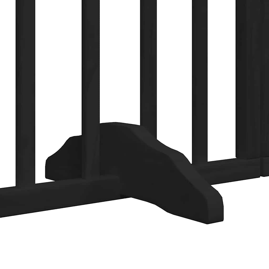 Vidaxl Puerta De Perros Plegable 12 Paneles Madera Álamo Negra 960 Cm_4