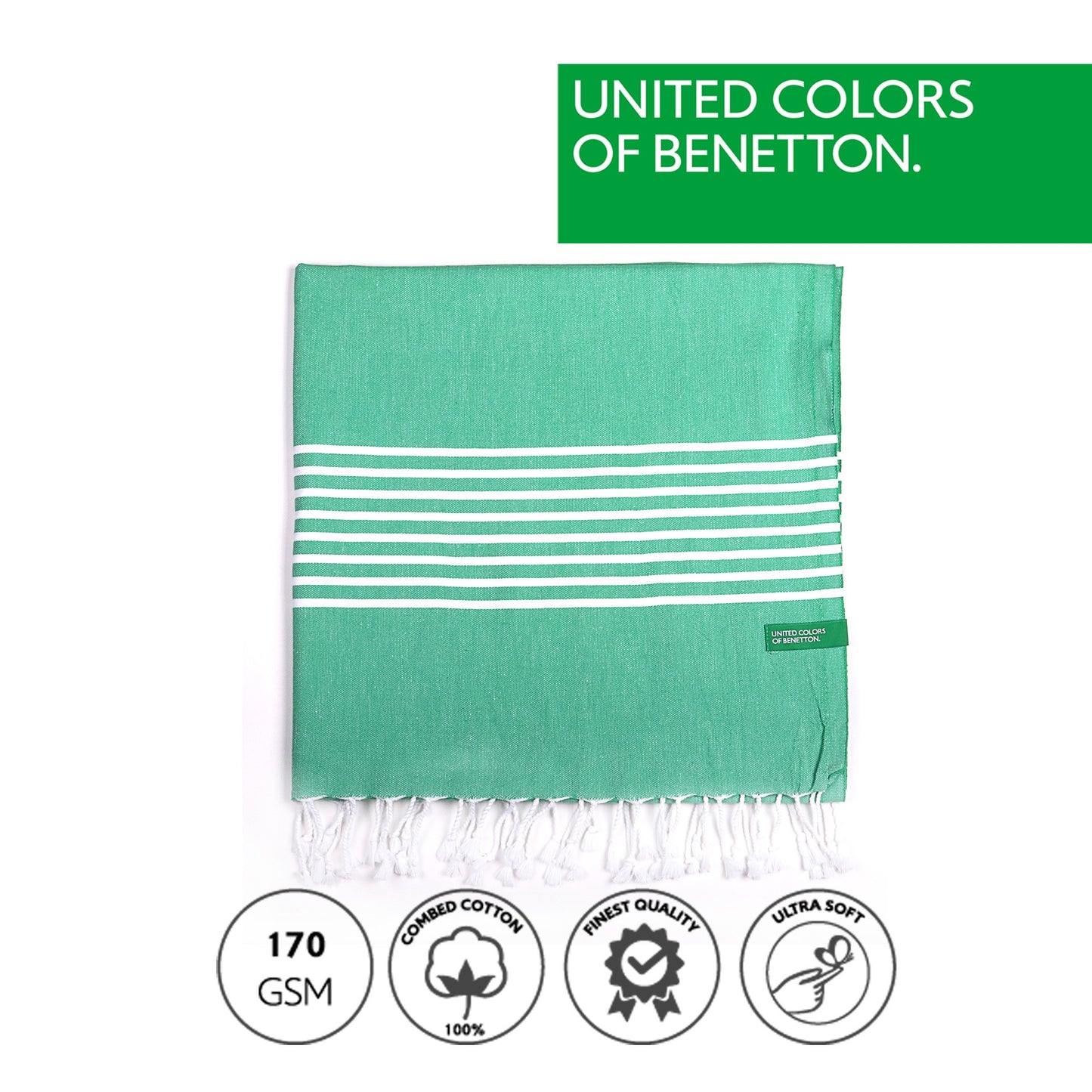 Hamman 80x165cm 170gsm 100%algodon Verde Casa Benetton_1