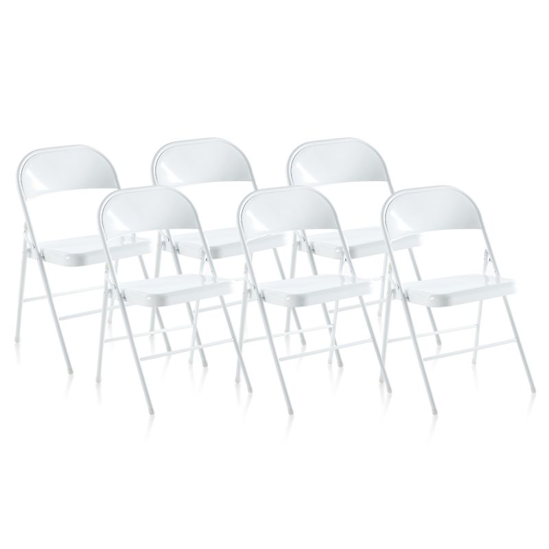 Pack 6 Sillas Plegables Six Metal, Blanco, 46cm X 87 X 46_1