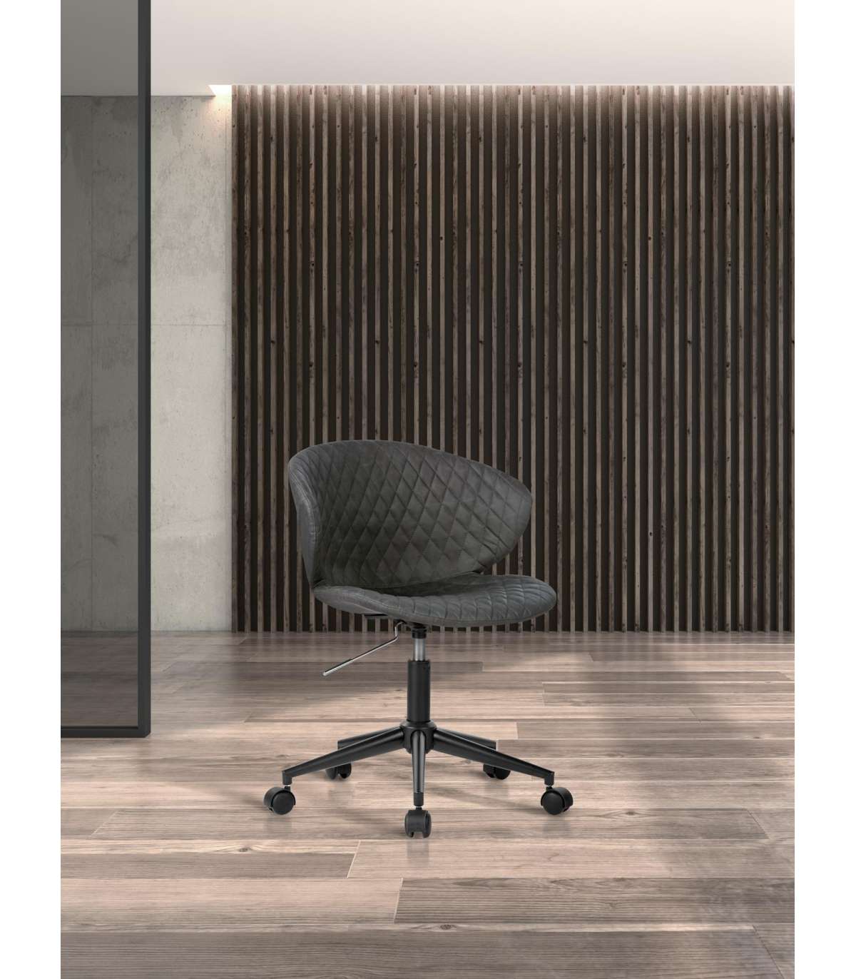 Silla Despacho Giratoria Elevable Acabado Gris Oscuro, 60m(ancho) 73/82cm(altura) 54cm(fon_5