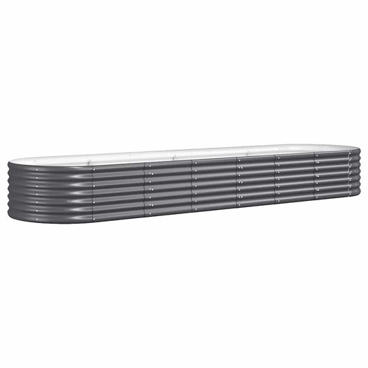 Jardinera Arriate Acero Galvanizado Antracita 296x80x36 Cm_0
