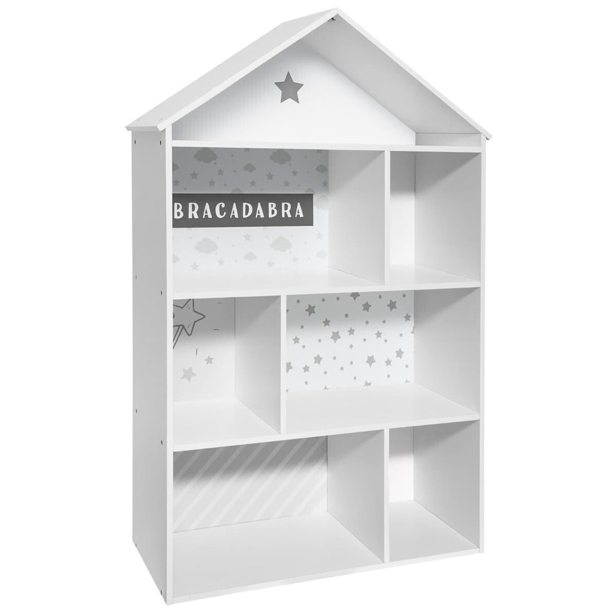 Well Home - Librería Infantil En Forma De Casa Con 7 Espacios Gris Atmosphera._0