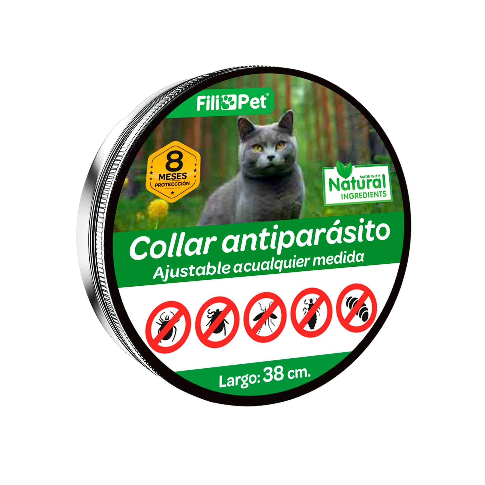 Collar Antiparasitos Para Gato Amarillo_1