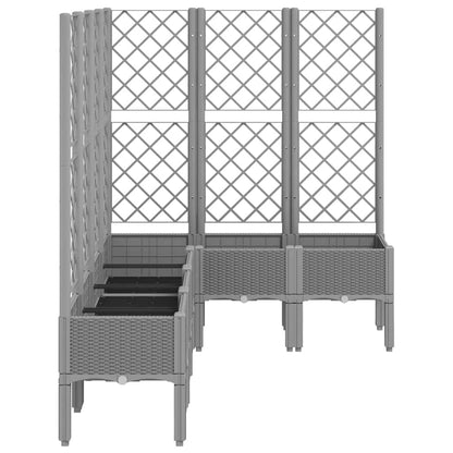 Jardinera Con Enrejado Pp Gris Claro 160x120x142 Cm_3