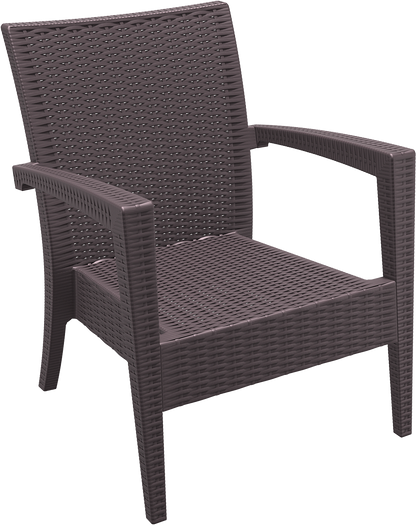 Siesta Exclusive Pack De 2 Sillones Miami Lounge Armchair Ratán Marrón_0