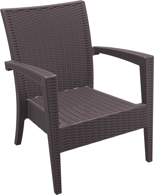 Siesta Exclusive Pack De 2 Sillones Miami Lounge Armchair Ratán Marrón_0
