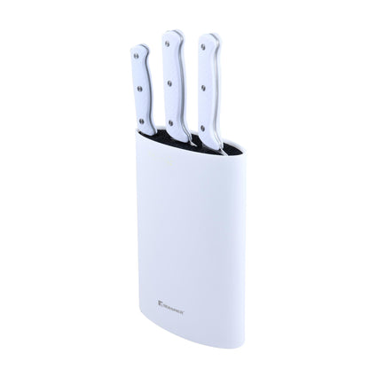 Set De 3 Cuchillos (chef + Santoku + Multiusos) Con Tacoma Naturally En Acero Inoxidable Bergner_0