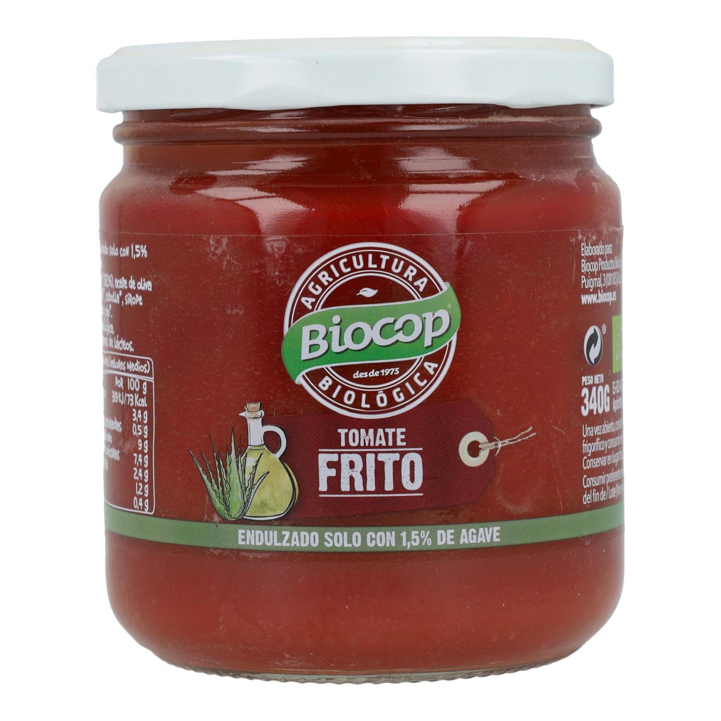 Tomates fritos biológicos caseiros adoçados com Agave Biocop 350 g