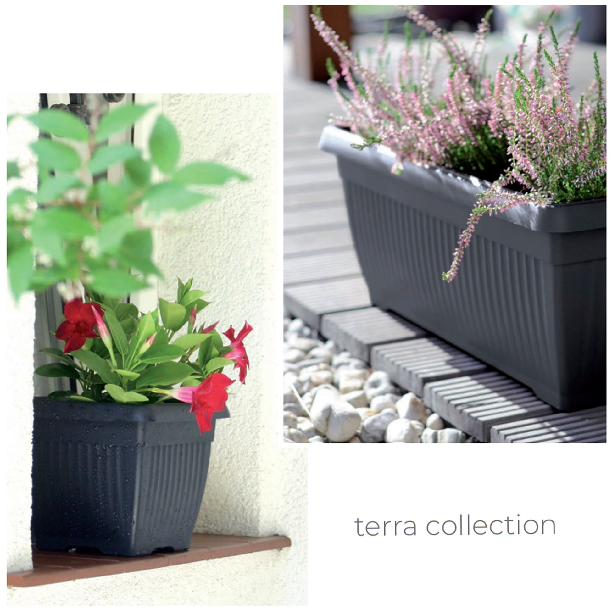 Maceta Terra 42l., Dimensiones (mm) 450x450x350, Color Antracita