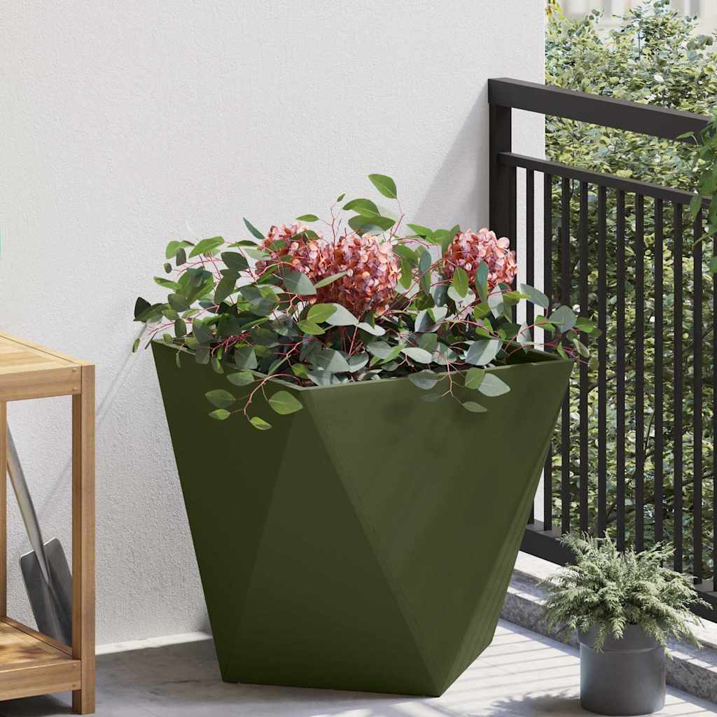 Jardinera Verde Oliva 50 X 50 X 50 Cm Acero_1