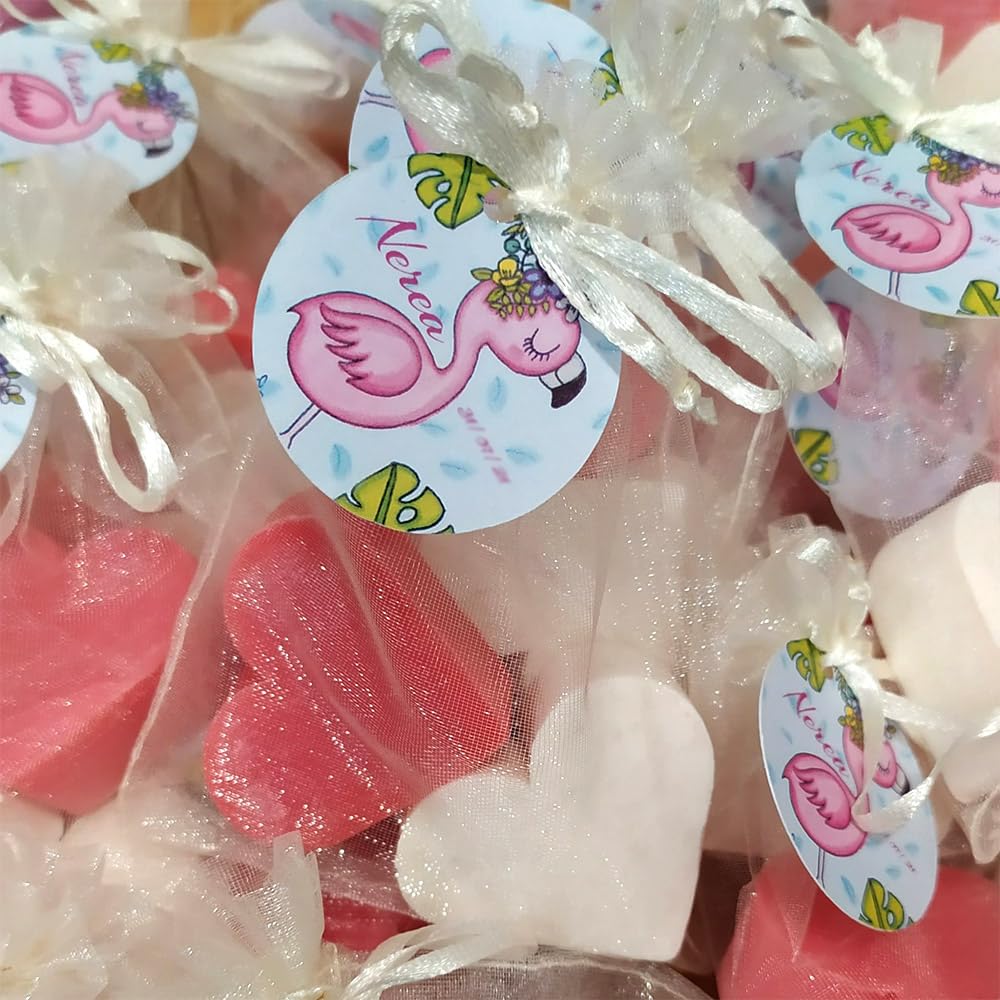 12 Jabones Aromáticos Con Forma De Corazón - Detalle Para Invitados De Eventos. Jabón Glicerina Aroma Frambuesa_5