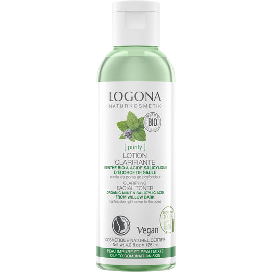 Tónico Facial Purificante de Hortelã e Ácido Salicílico Logona 125ml