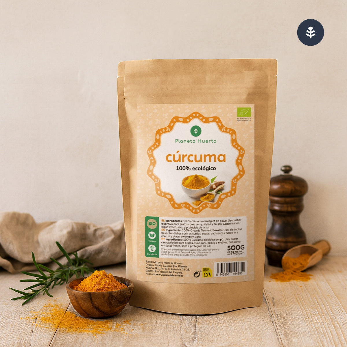 Cúrcuma em pó ECO Planeta Huerto 200g