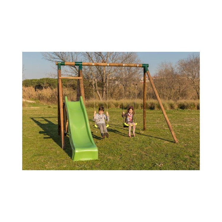 Parque Infantil Masgames Mauna Loa L (madera Redonda) Dos Asientos Planos._2