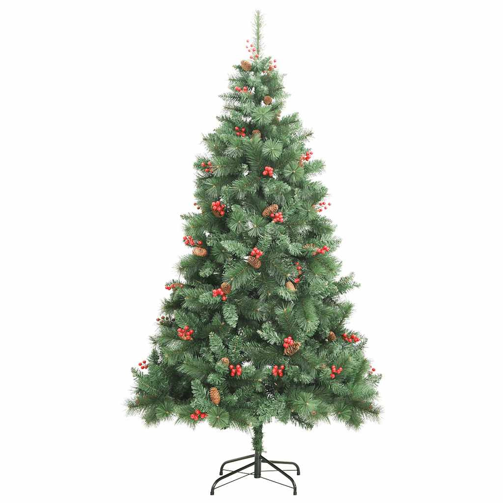 Vidaxl Árbol De Navidad Artificial Con Bisagras 300 Led Y Bolas 180 Cm_4