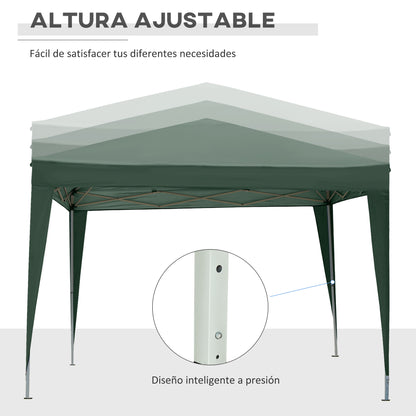 Outsunny Carpa Plegable Con 4 Paredes Desmontables 3x3 M Para Exterior Verde_4