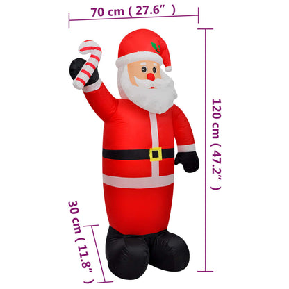 Vidaxl Papá Noel Inflable Con Luces Led 120 Cm_4