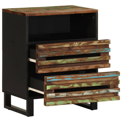 Mesita De Noche Madera Maciza De Acacia 50x34x62 Cm_1