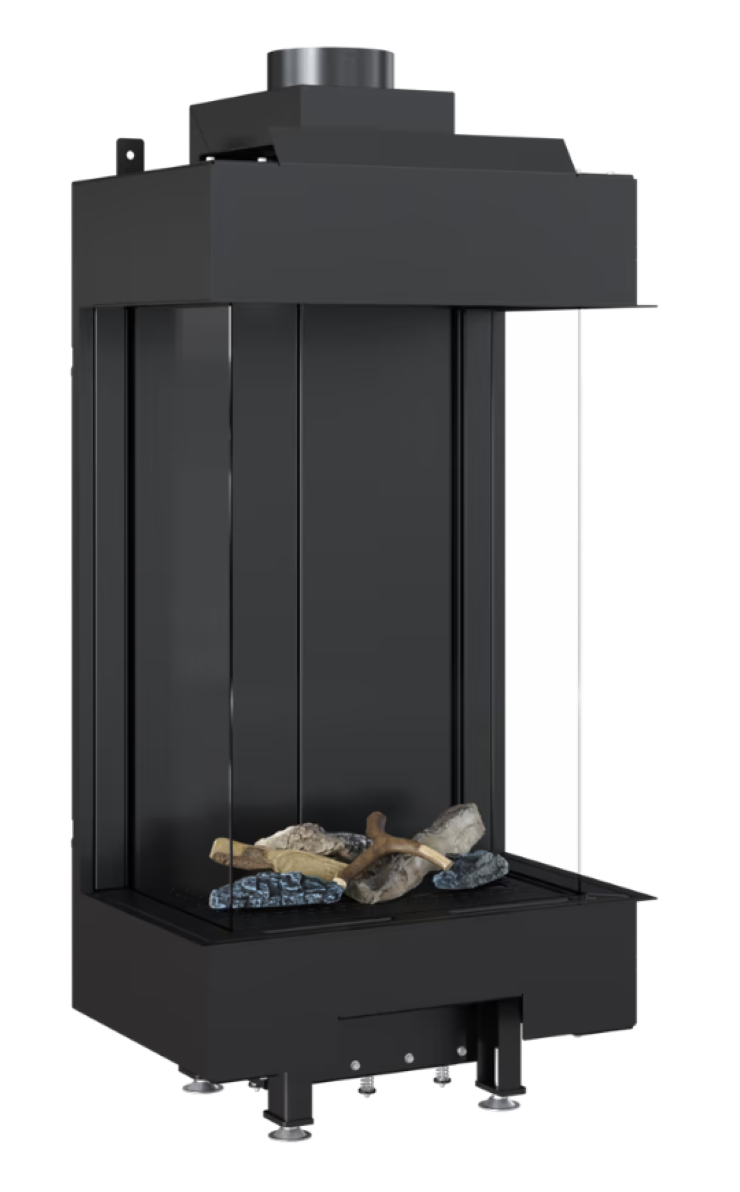 Bricosol Chimenea De Gas Kratki Leo 45 / 68 Tres Lados Propano Butano ∅ 100/150 4,1 Kw_1