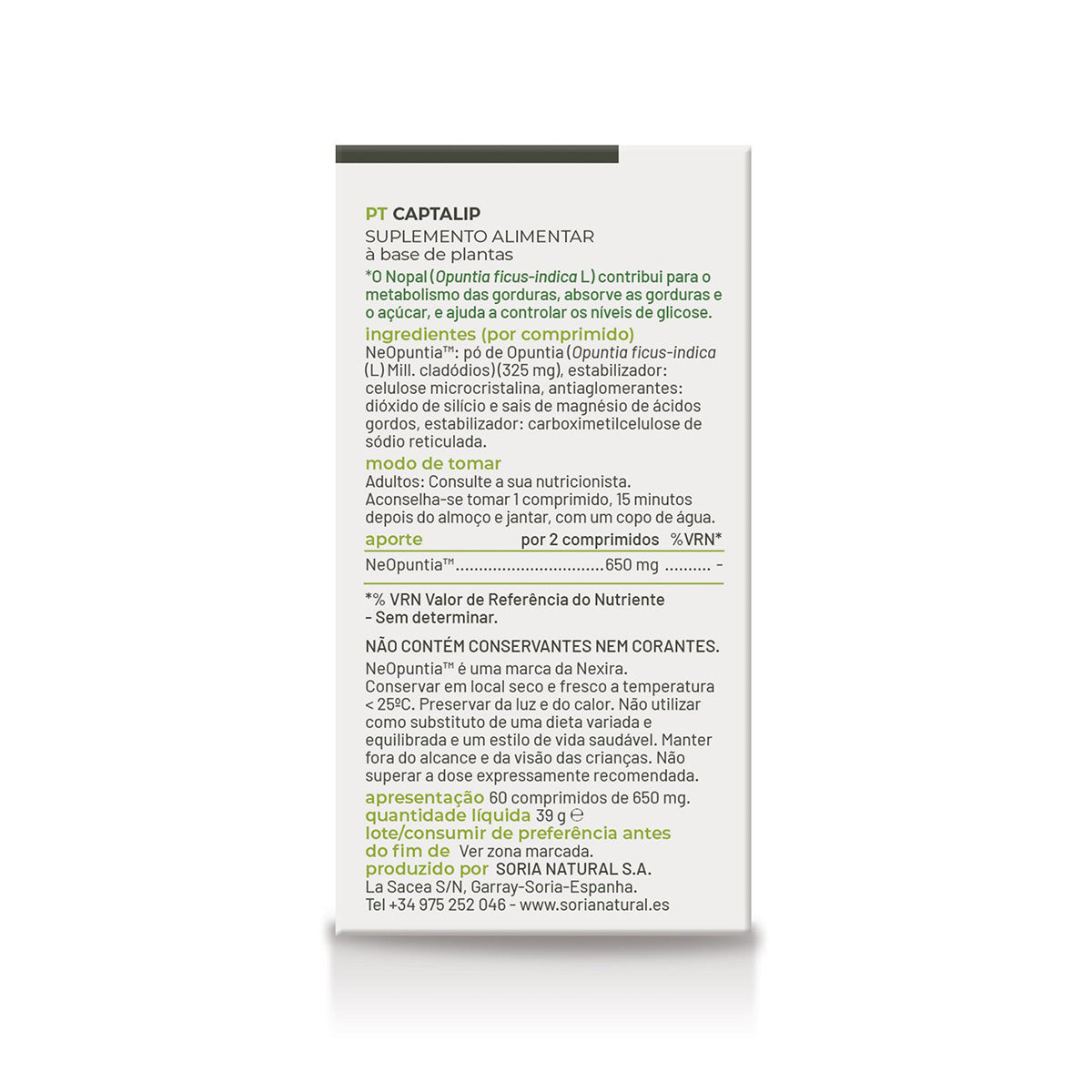 Captalip, Soria Natural, 60 comprimidos