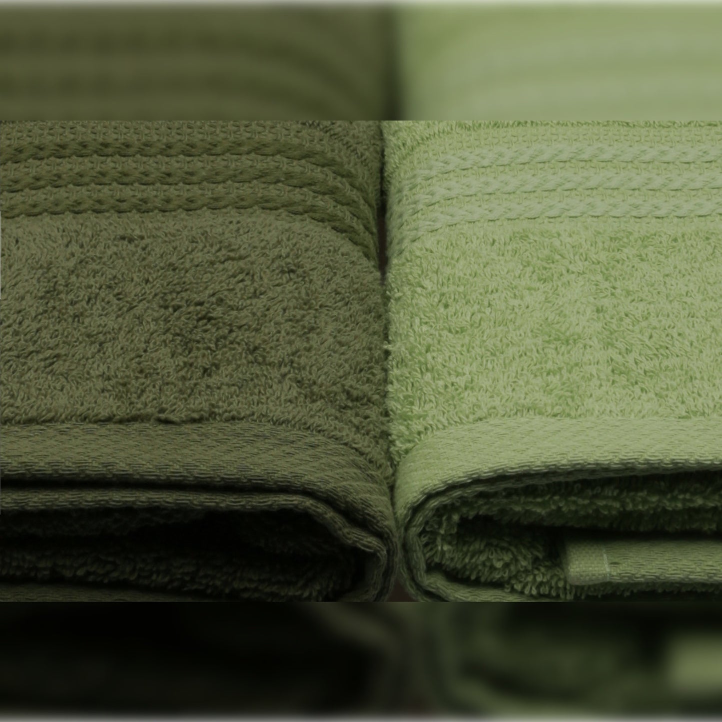 Juego De Toallas De Baño (4 Piezas) Verde Claro, Verde Oliva, Verde Y Verde Oscuro_2