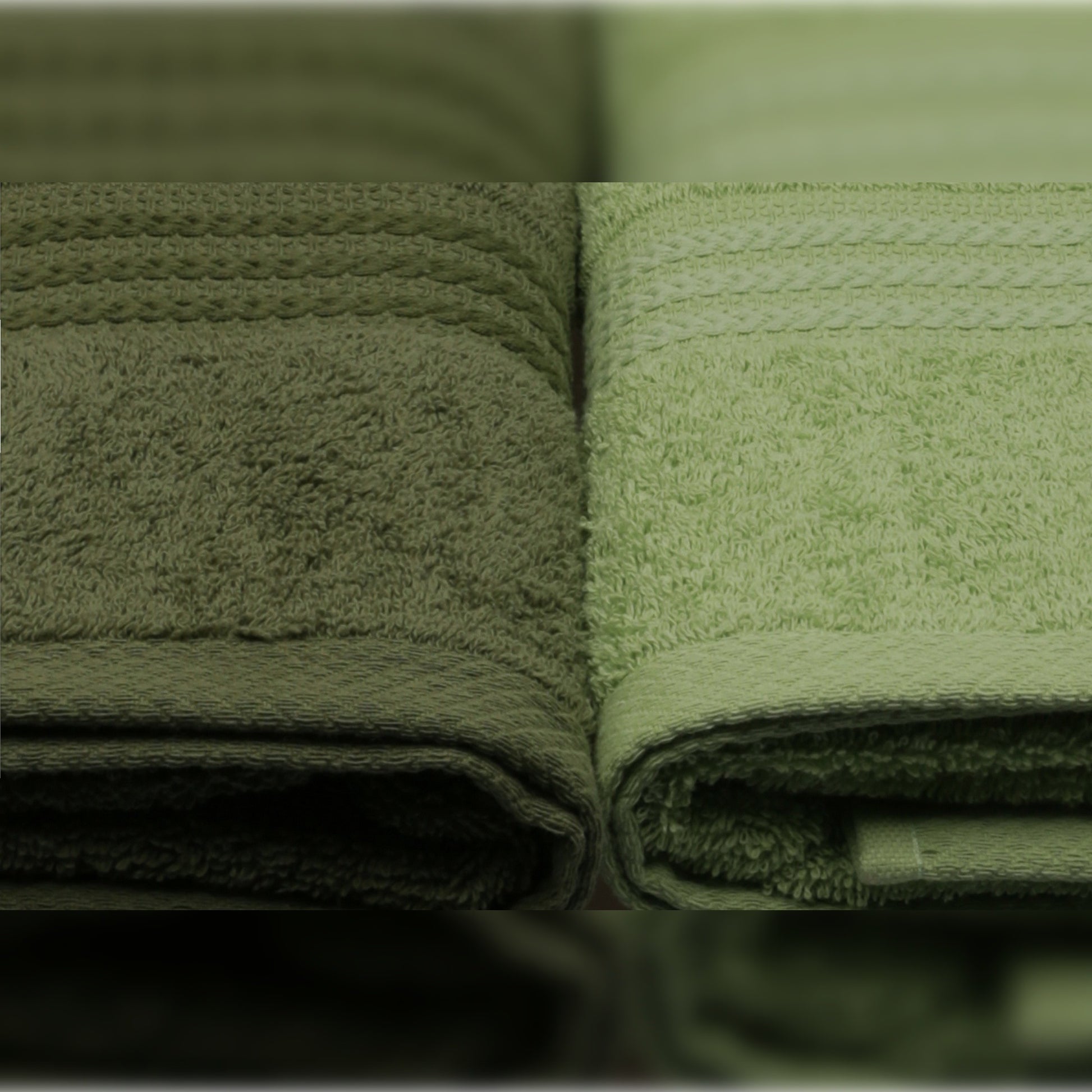 Juego De Toallas De Baño (4 Piezas) Verde Claro, Verde Oliva, Verde Y Verde Oscuro_2