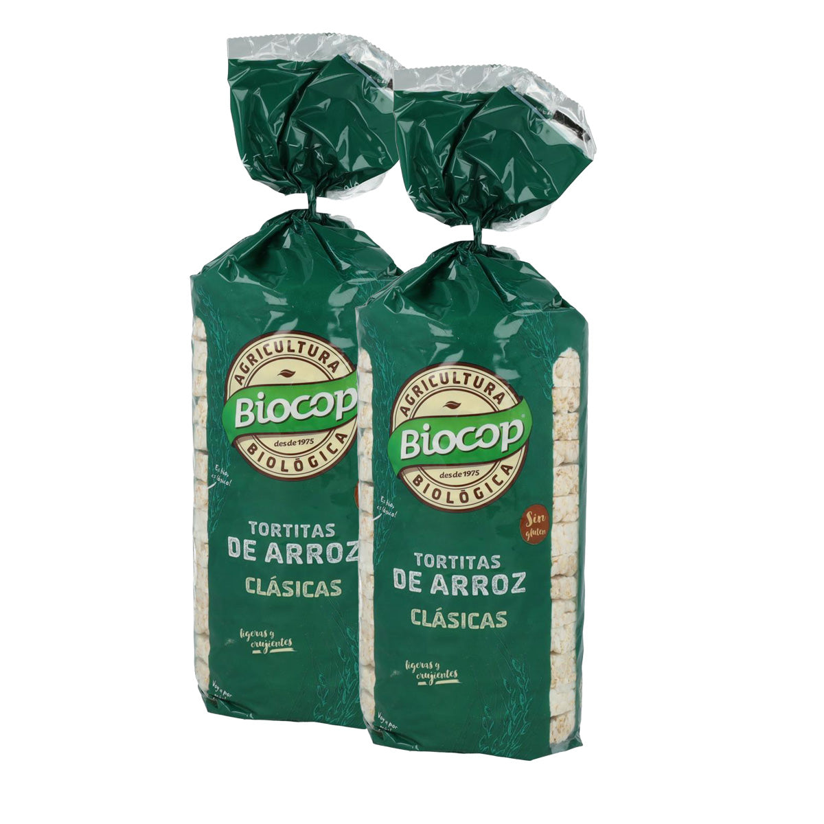 Embalagem com 2 Bolinhos de Arroz Biocop Classic 200 g