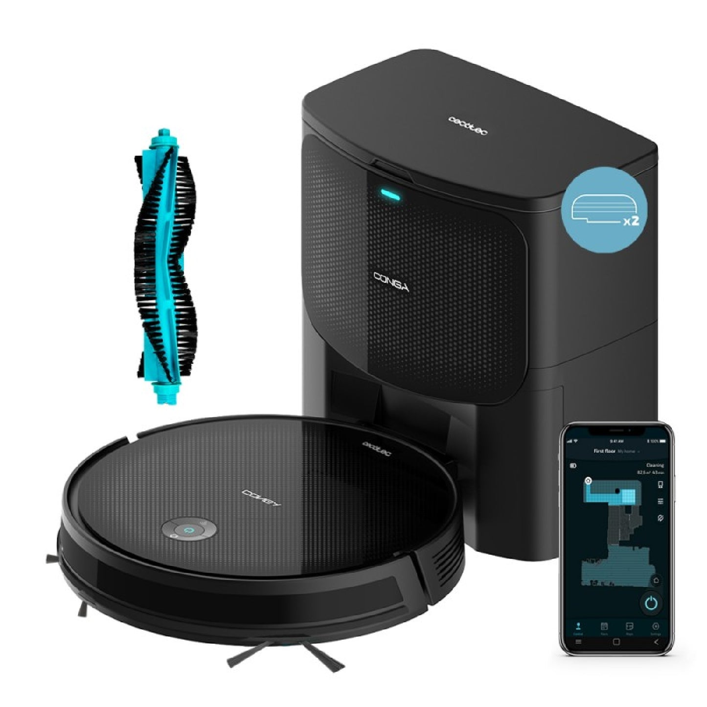 Cecotec Robot Aspirador Con Base De Autovaciado Conga 2299 Ultra Home X-treme. Tecnología Giroscópica 2100 Pa App Cepill_0