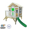 Casita Infantil De Madera Por Paneles Masgames Visby Elevada 60 Cm Verde.