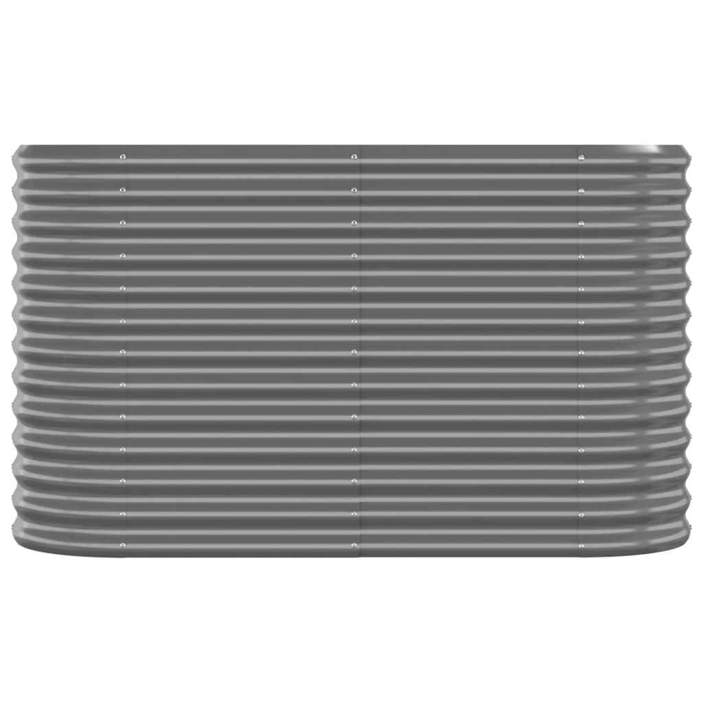 Jardinera Arriate Acero Galvanizado Gris 114x40x68 Cm_2