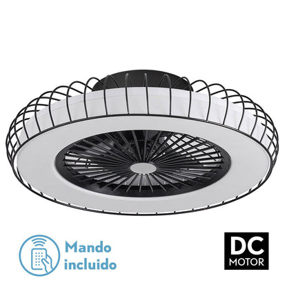 Ventilador 72w Dc Albonez Negro 5 Aspas Transp. 18x53x53cm 6vel. 3 Colores C/remoto, Mem., Temp., Reg. Intensidad 6120lm_0