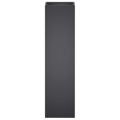 Macetero De Jardín 2 Uds. Negro 20 X 20 X 75 Cm_3
