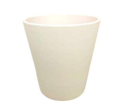 Macetero De Cerámica Cónica Monocolor Blanco 40cm_0