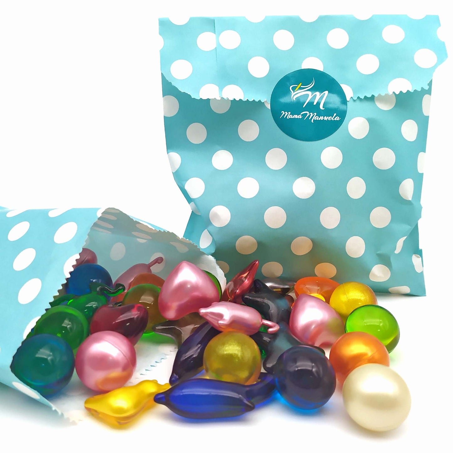 Pack 40 Perlas De Baño Aromatizada De Formas Variadas - Con Aceite De Soja - Hidratante Y Aromática - Aroma Varios_1