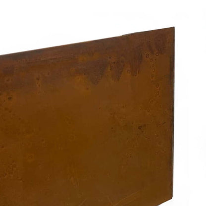 Bordura Recta De Acero Corten / 100 Cm / 15 Cm / Liso_0