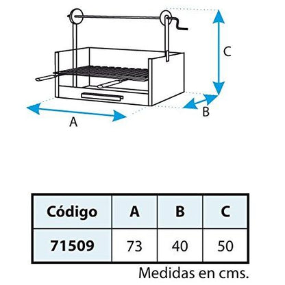 Gaveta para Churrasco Imex El Zorro com Elevação para Grelha