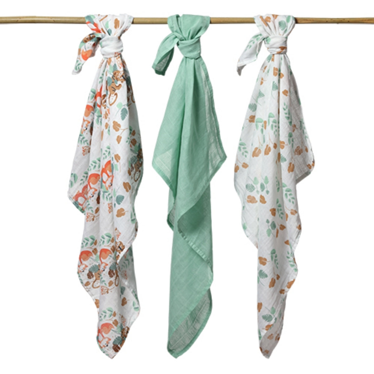 Pack 3 Muselinas Algodón 70x70 Cm Selva_1