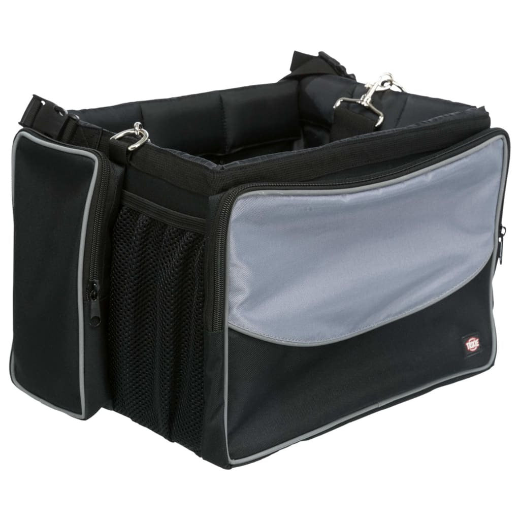 Trixie Cesta Delantera De Bici Para Mascotas Negro Y Gris 41x26x26 Cm_3