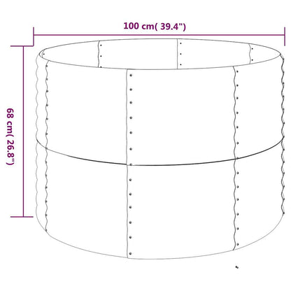 Jardinera Arriate Acero Galvanizado Plata 100x100x68 Cm_4