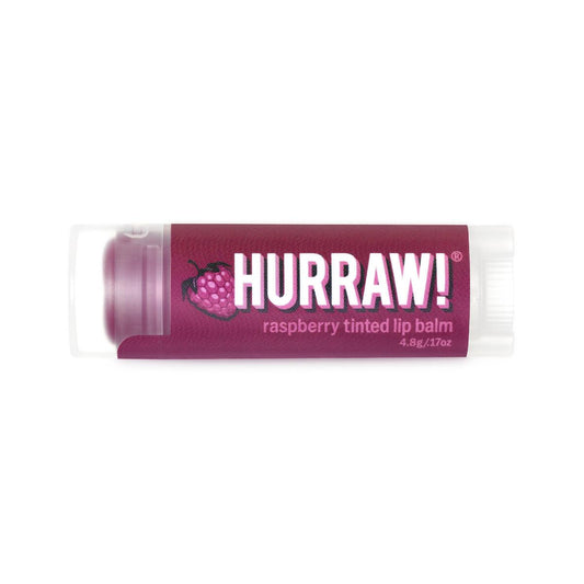 Bálsamo labial com cor framboesa Hurraw 4,8 g
