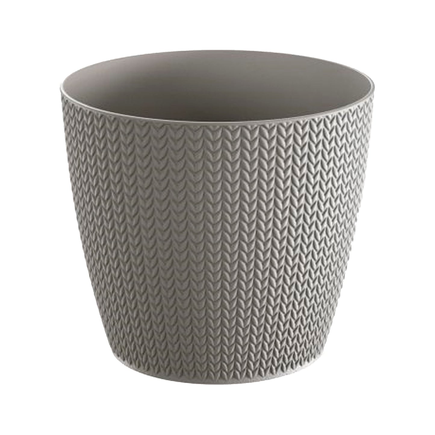 Maceta Wheaty 1l., Dimensiones (mm) 128x128x112, Color Gris Piedra