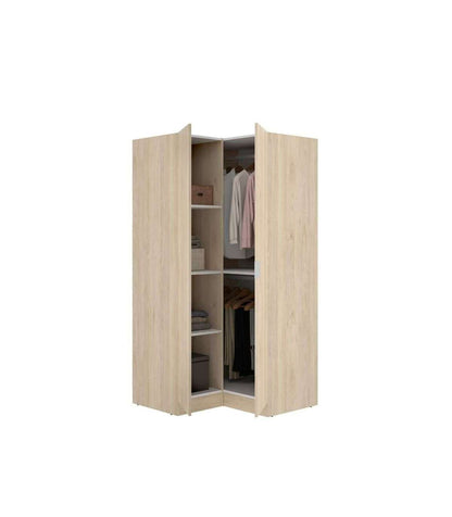 Armario Ropero Rincón Puertas Abatibles Jaén Acabado Natural, 184 Cm(alto)90.5 Cm(ancho)_2