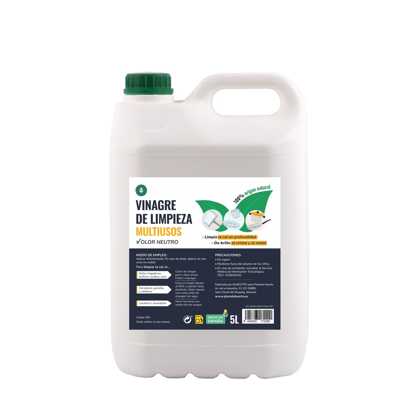 Vinagre de Limpeza Branco Planeta Huerto 5L