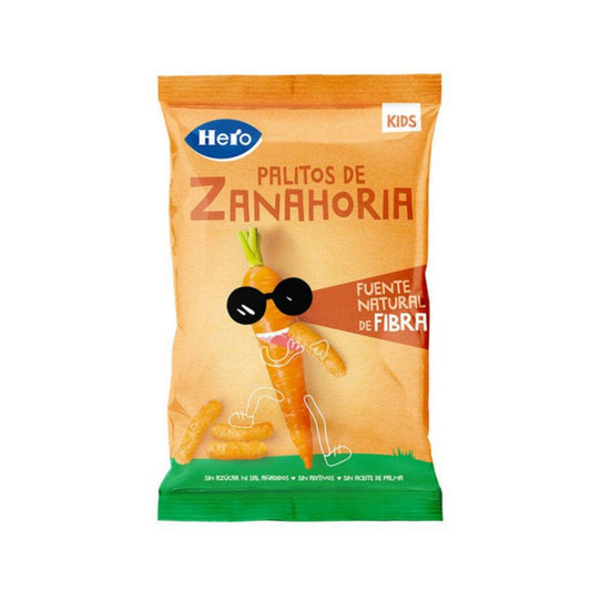 Palitos de Cenoura 30g - Hero Kids Cenoura Snacks, 30g. Herói