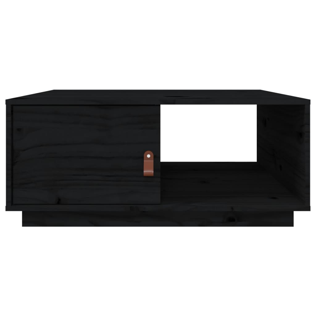 Mesa De Centro De Madera Maciza De Pino Negro 80x50x35,5 Cm_4