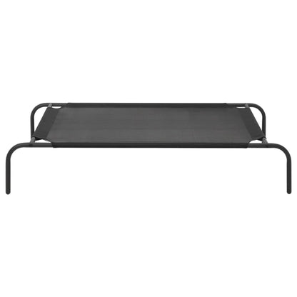 Cama De Perro Elevada Negra Textilene L / Vetonek_3